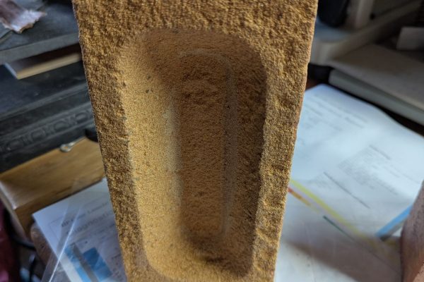 Letting the bricks dry overnight.