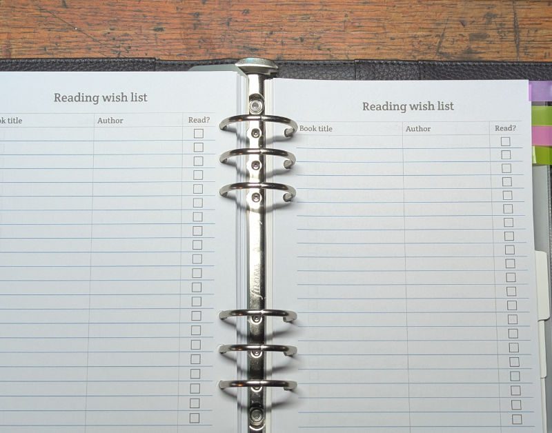 Header for Filofax Wish List Post.