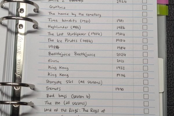 A5 Filofax movie wish list.