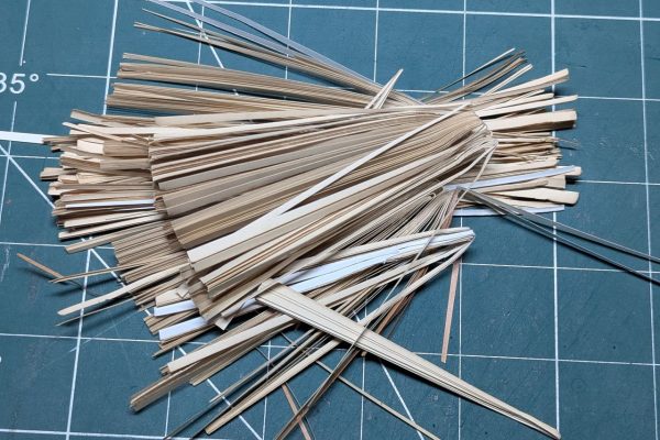 The cuttings from the text block using my guillotine.