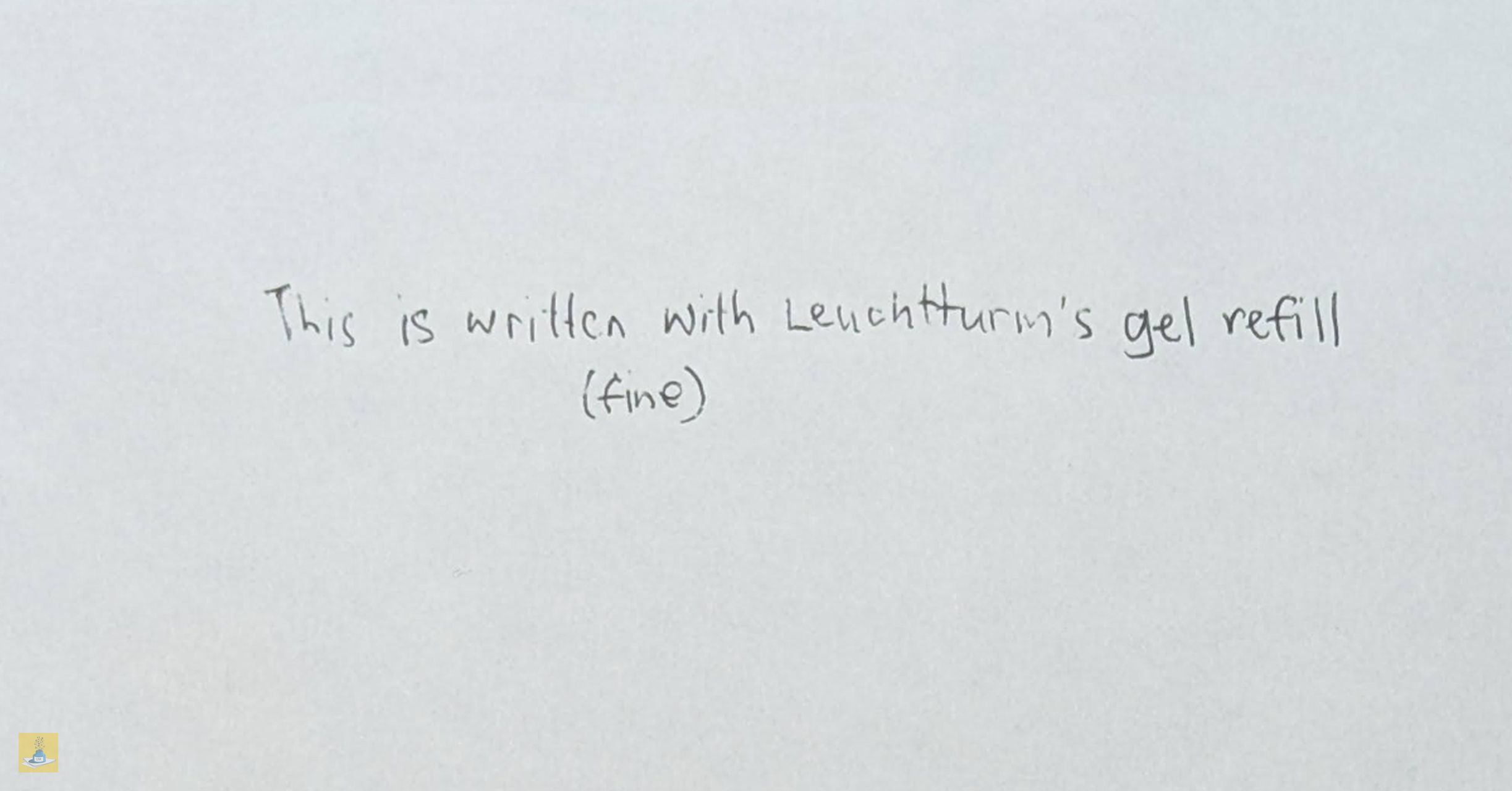 Writing example with the Leuchtturm's fine gel refill.