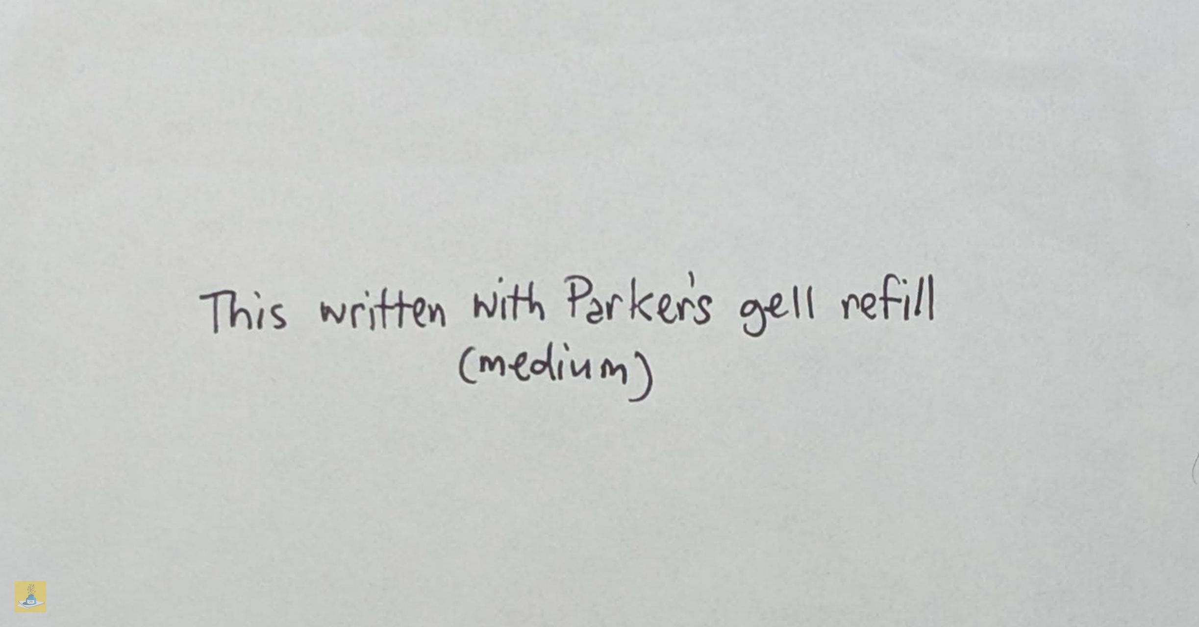 Writing example with the Parkers medium gel refill.