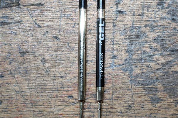 Leuchtturm's and Parker's refills comparison.
