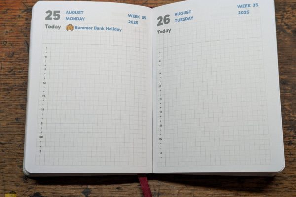 inside A6 diary