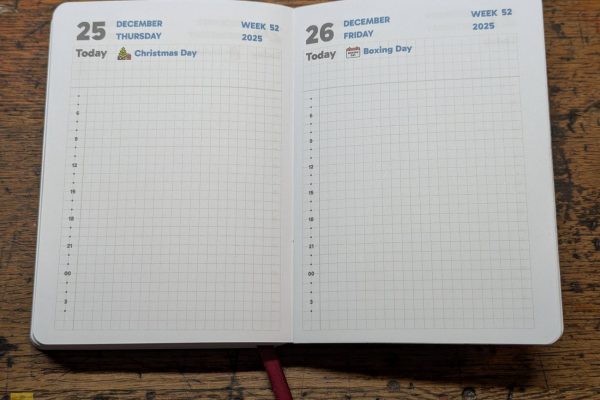 inside A6 diary