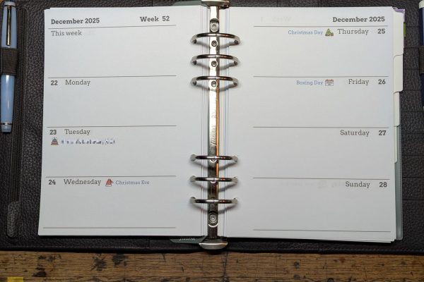 My personalised calendar.