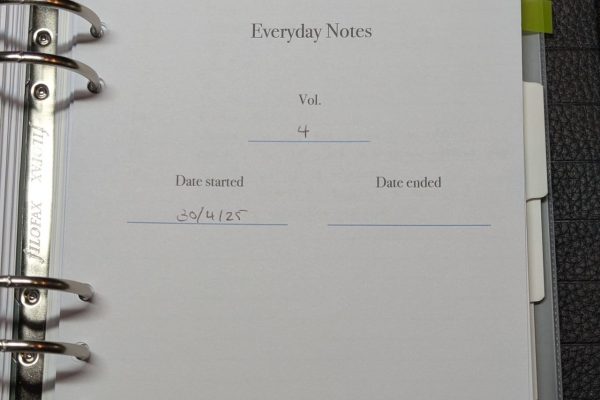 My A5 lined Everyday notepaper, with a title page.