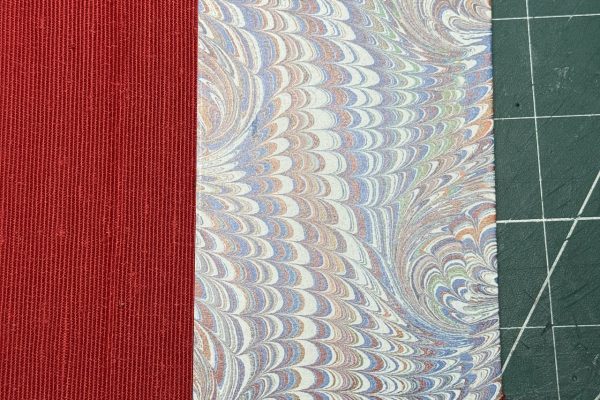 The paper section attached to the cover.